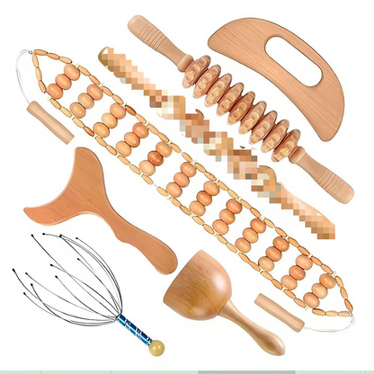 7-Piece Wooden Therapy Massage Tool Set