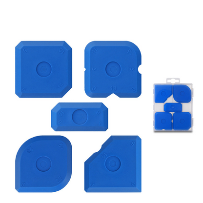 5-Piece Caulking Tool Kit PVC Grout Scraper Set for Kitchen Bathroom