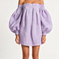 Women Off Shoulder Lantern Sleeve Mini Dress