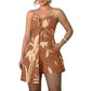 Women's Printed Slit Cami & Shorts 2-Piece Set