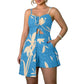 Women's Printed Slit Cami & Shorts 2-Piece Set