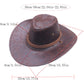 🤠Vintage Wide Brim Cowboy Hat with Adjustable Strap