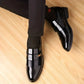 Men's Formal Leather Shoes with Pointed Toe, Comfortable and Slip-Resistant