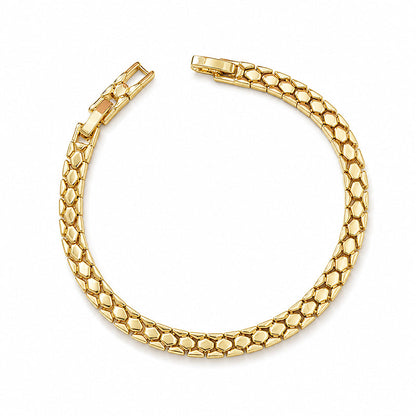 Women's Elegant Gold Color Chain Bracelet