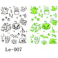 Luminous Halloween Temporary Tattoos for Kids Cartoon Waterproof Glowing Stickers