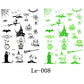 Luminous Halloween Temporary Tattoos for Kids Cartoon Waterproof Glowing Stickers