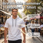 Athletic Men's Hooded Short Sleeve T-Shirt Breathable Polyester Gym Running Top