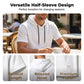 Athletic Men's Hooded Short Sleeve T-Shirt Breathable Polyester Gym Running Top