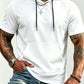 Athletic Men's Hooded Short Sleeve T-Shirt Breathable Polyester Gym Running Top