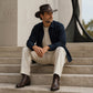 Vintage Wide Brim Cowboy Hat with Strap