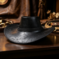 Vintage Wide Brim Cowboy Hat with Strap