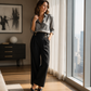 Women's Elegant High Waist Wide Leg Pants
