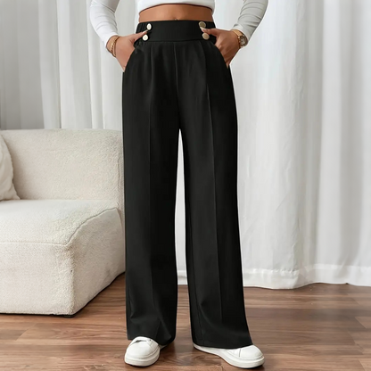 Women's Elegant High Waist Wide Leg Pants
