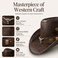 Vintage Wide Brim Cowboy Hat with Strap