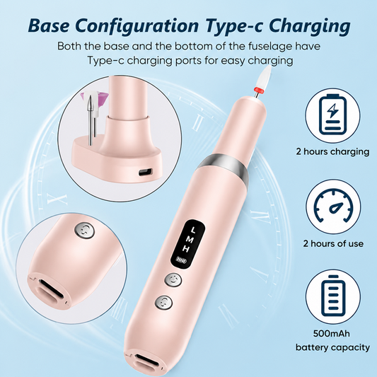 Cordless Electric Nail Drill Machine with Charging Base