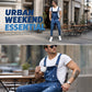 Men's Denim Overalls Distressed Ripped Bib Jumpsuits