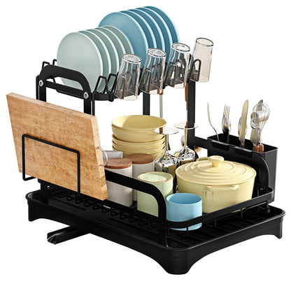 Double-Layer Kitchen Tableware Drying Rack
