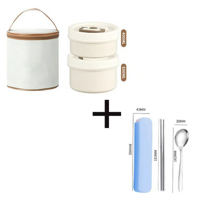 Stackable Insulated Lunch Box Set with Bag