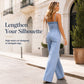 Women Spaghetti Strap Wide Leg Denim Jumpsuit