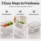 3-Piece Fruit Drain Basket and Storage Container Set with Lids