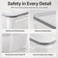3-Piece Fruit Drain Basket and Storage Container Set with Lids