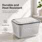 3-Piece Fruit Drain Basket and Storage Container Set with Lids