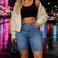 Women's Casual Denim Bermuda Shorts