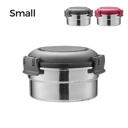 3-Piece Stainless Steel Lunch Box Set with Airtight Lids for School and Office
