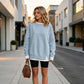 Women's Loose Faux Two-Piece Sweatshirt 