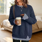 Women's Loose Faux Two-Piece Sweatshirt 