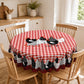 Red Plaid Rooster Tablecloth