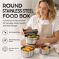 3-Piece Stainless Steel Lunch Box Set with Airtight Lids for School and Office