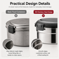 3-Piece Stainless Steel Lunch Box Set with Airtight Lids for School and Office