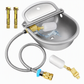 ⏰🐄 Automatic 304 Stainless Steel Drinking Bowl with Float and Drain Hole for Cattle Horses Sheep and Dogs 🤖