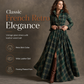 Plus Size Women French Vintage Plaid Dress with Irregular Hem and Slimming Design