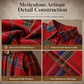 Plus Size Women French Vintage Plaid Dress with Irregular Hem and Slimming Design