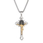 Men's Stainless Steel Vintage Cross Pendant Necklace