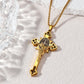 Men's Stainless Steel Vintage Cross Pendant Necklace