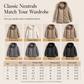 Women's Winter Hooded Cardigan Midi Parka with Knit Sleeves