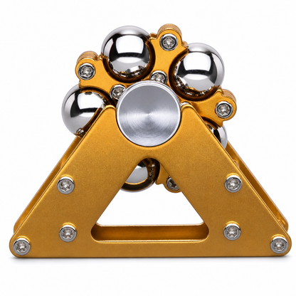 Metal Fidget Spinner Rotating Stress Relief Toy with Rolling Ball Track