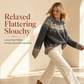Women's Casual Loose Fit Mohair Chunky Knit Jacquard Sweater for Fall and Winter