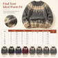 Women's Casual Loose Fit Mohair Chunky Knit Jacquard Sweater for Fall and Winter