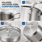 High Borosilicate Glass Soup Pot Heat Resistant Transparent Stew Cookware with Double Handles