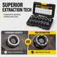 14 Piece Damaged Bolt and Nut Extractor Set Industrial Grade High Hardness High Torque Reverse Thread Screw Remover Kit for Auto Repair