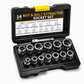 14 Piece Damaged Bolt and Nut Extractor Set Industrial Grade High Hardness High Torque Reverse Thread Screw Remover Kit for Auto Repair