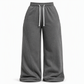 Women High Waisted Wide Leg Sweatpants with Curved Seams and Pockets