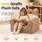 Kids Folding Sofa Bed 3-Tier Cartoon Toddler Lounger Chair with Removable Washable Cover for Napping 120cm Unfolded