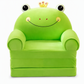 Kids Folding Sofa Bed 3-Tier Cartoon Toddler Lounger Chair with Removable Washable Cover for Napping 120cm Unfolded