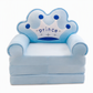 Kids Folding Sofa Bed 3-Tier Cartoon Toddler Lounger Chair with Removable Washable Cover for Napping 120cm Unfolded