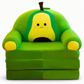 Kids Folding Sofa Bed 3-Tier Cartoon Toddler Lounger Chair with Removable Washable Cover for Napping 120cm Unfolded